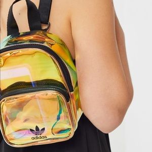 mini iridescent backpack adidas